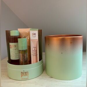 Pixi Skintreats Glow Tonic Skincare Gift Set + Decorative Storage Tin New in Box